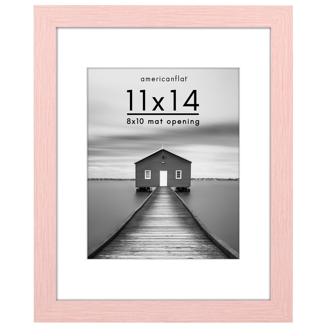 Americanflat Picture Frame with Wide Molding with Mat - Modern Wide Picture Frame - Plexiglass Cover - Hanging Hardware - Includes Easel
